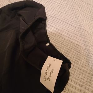 Never worn glitz and glimmer black medium one shoulder dress